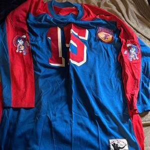 Mitchell & Ness Blue and Red Throwback Jersey Los Angeles Dons 1947